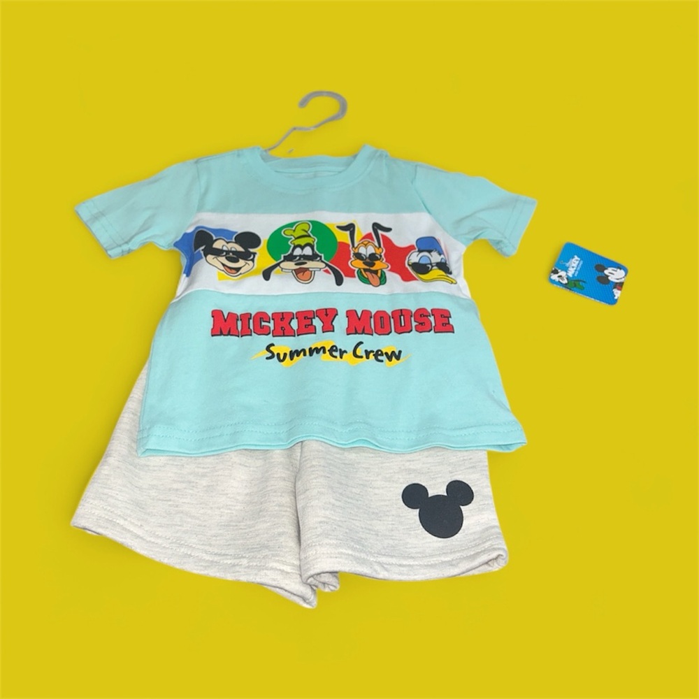 Mickey Mouse Disney Summer Crew T-Shirt and Shorts Set (18)months